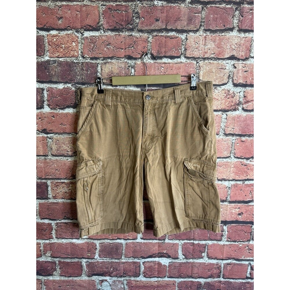 Carhartt Mens Brown Cargo Shorts Size 36 Relaxed Fit